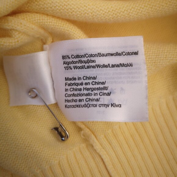 Brooks Brothers Men's Size XL Yellow Lightweight V-neck Sweater - Picture 5 of 9